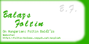 balazs foltin business card